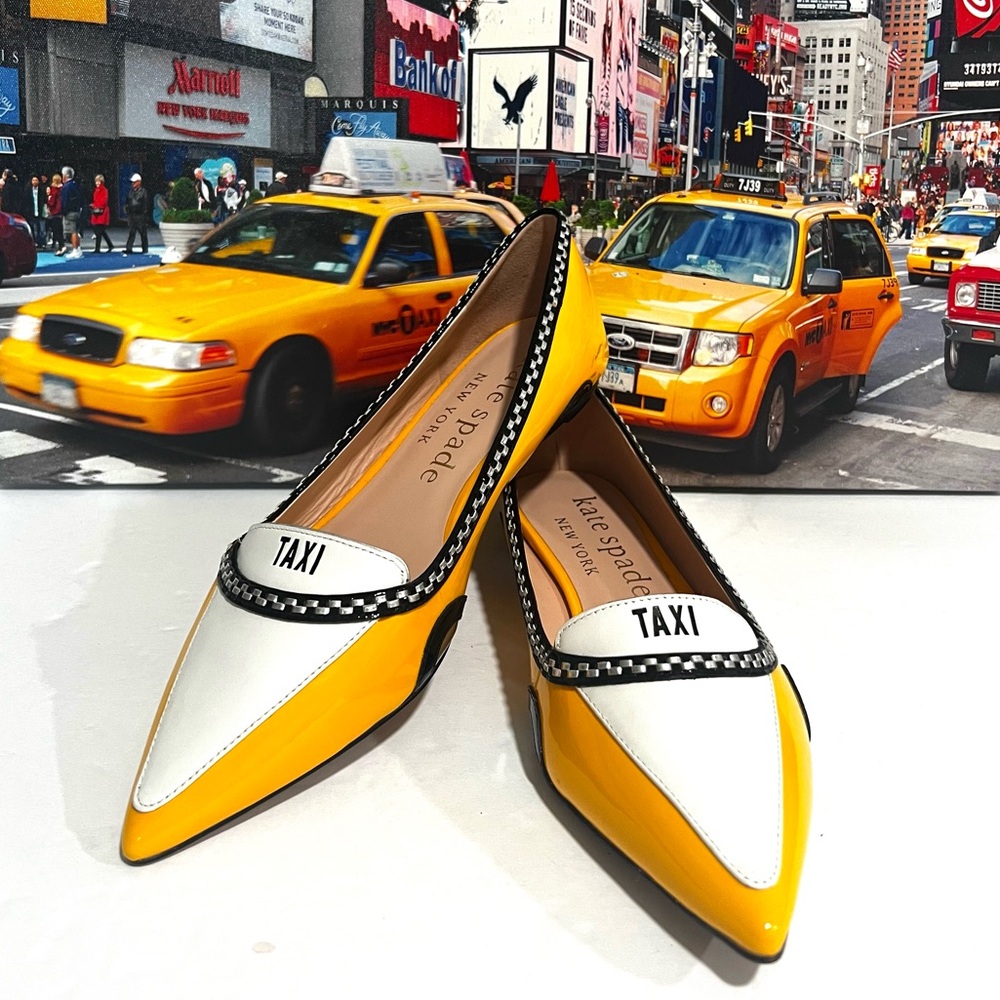 Kate Spade New York GoGo Flat Yellow Taxi Loafer Shoe 9.5 B